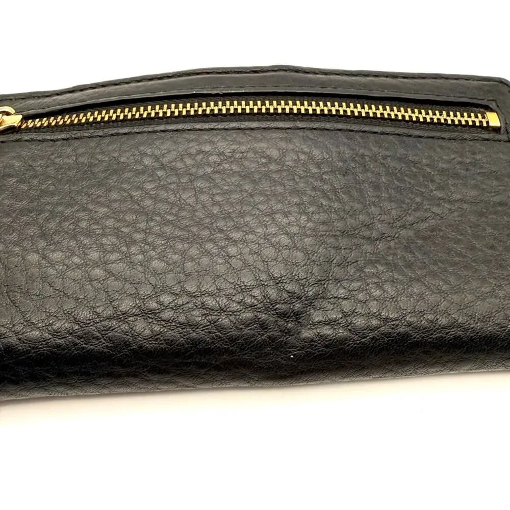 Kate Spade Stacy Leroy Street Wallet Black Pebble Leather WLRU1894